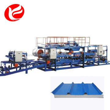 Eps insulated rockwool sandwich tile roof panel machine